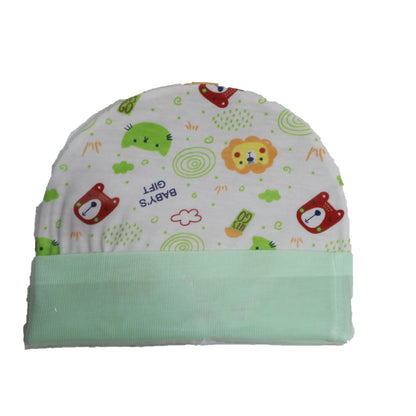 green color baby cap for new born baby