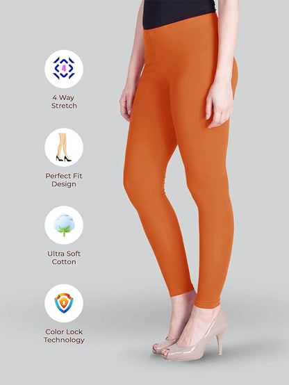 Lyra Women's Ankle  Length Leggings 148(GINGER)