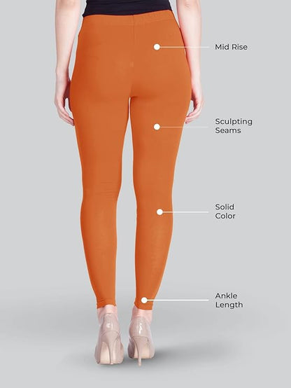 Lyra Women's Ankle  Length Leggings 148(GINGER)