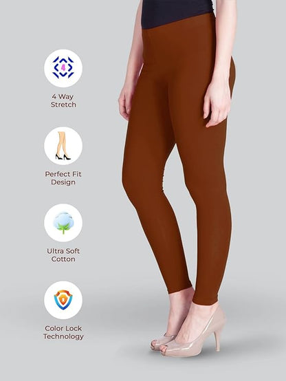 Lyra Women's Ankle  Length Leggings L-68 (EARTH)