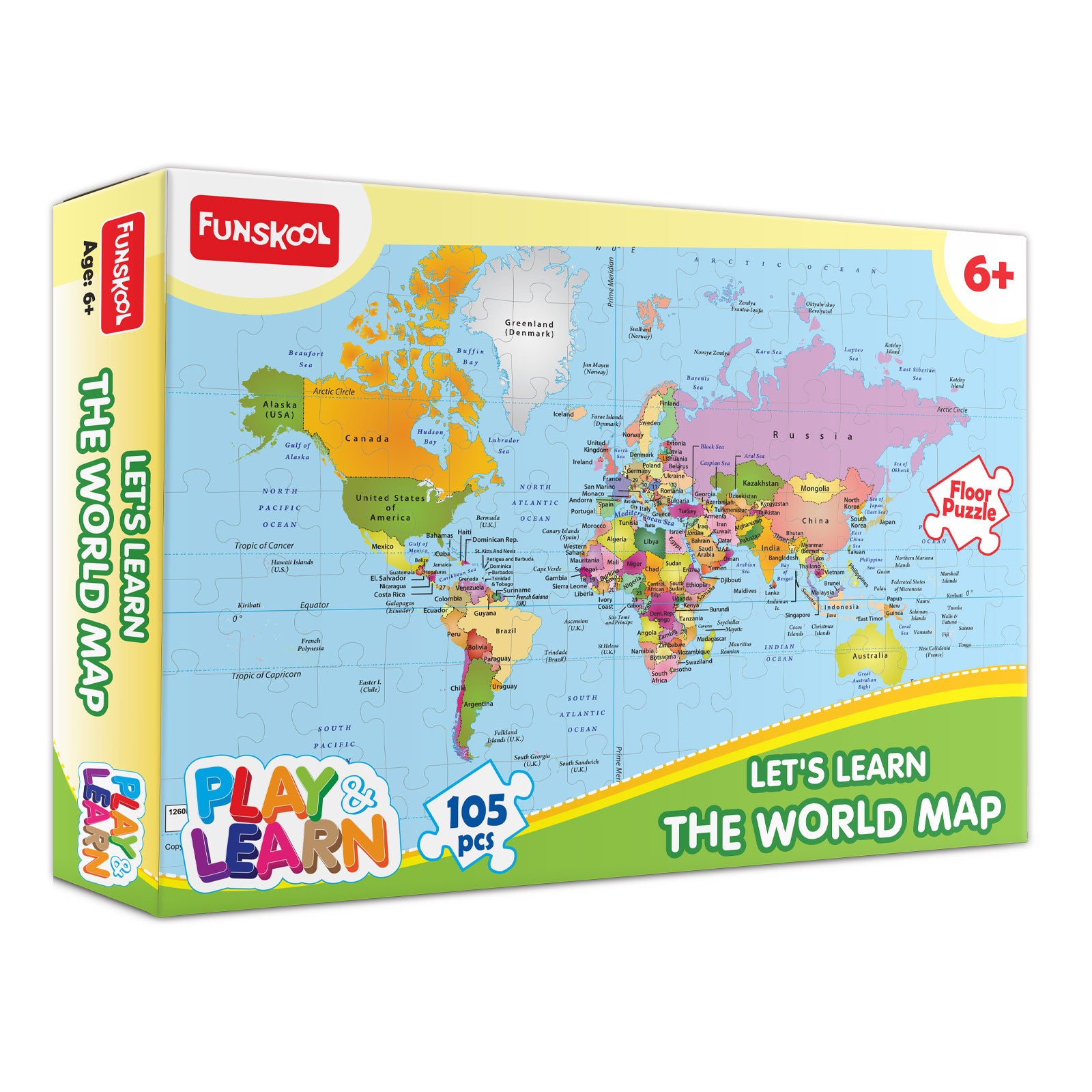 funskool the world map  puzzle for kids