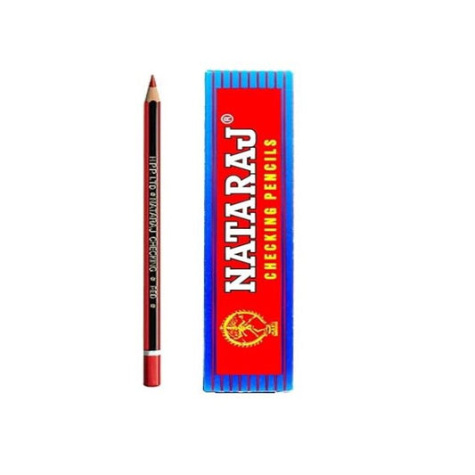 (ITN) Nataraj Checking Pencils, Red - Pack of 10 Sku2410