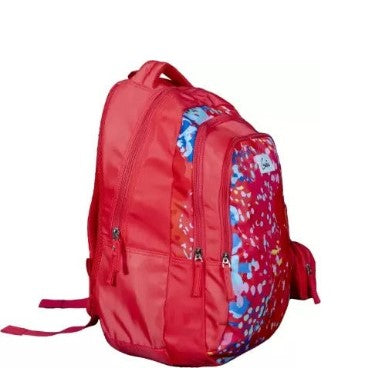 GENIE GRACE Backpack,Polyester Fabric Side Bottle Holder :: 2,red , printed, stylish , school bag 5th to 10th class