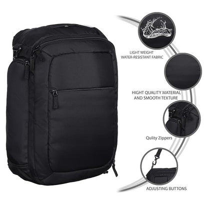 RADG BAG Briefpack Backpack | Spacious Multi-Compartment Bag 3 IN 1 USE | Lightweight | Ideal for professionals | Durable Daily Backpack (Black)