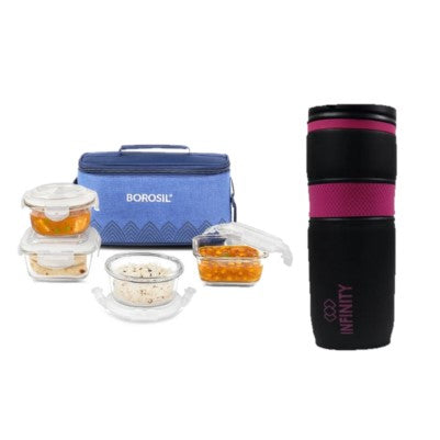 Borosil Microwavable Glass Lunch box 