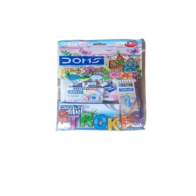 (ITN) Doms Art Strokes Kit Combination of 08 Stationery Items SKU7514