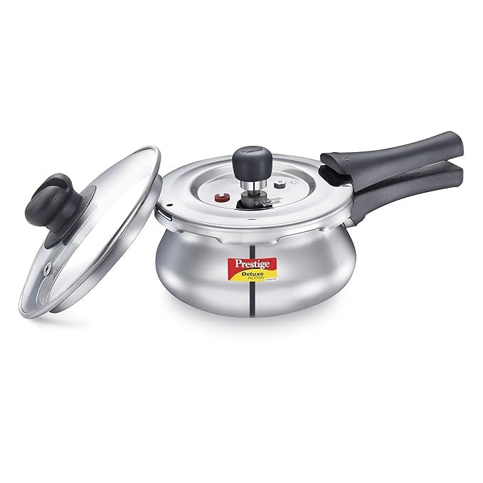  Prestige Deluxe Alpha Svachh Pressure Cooker This 1.5L stainless steel cooker 