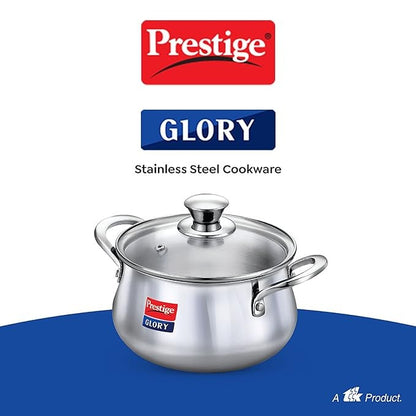 Prestige Glory Stainless Steel Handi Its unique triply bottom ensures even heat distribution