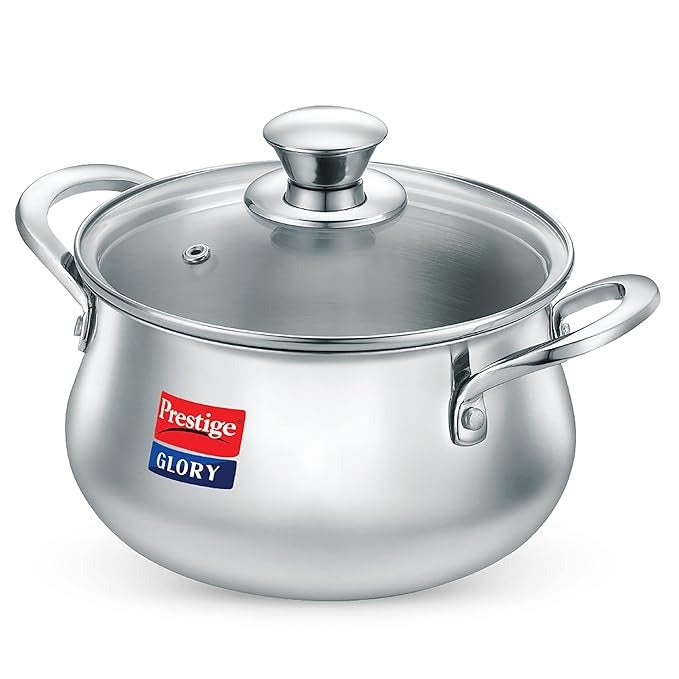  Prestige Glory Stainless Steel Cookware Handi is a versatile addition to any kitchen With its 22 cm size and 5.0 L capacity