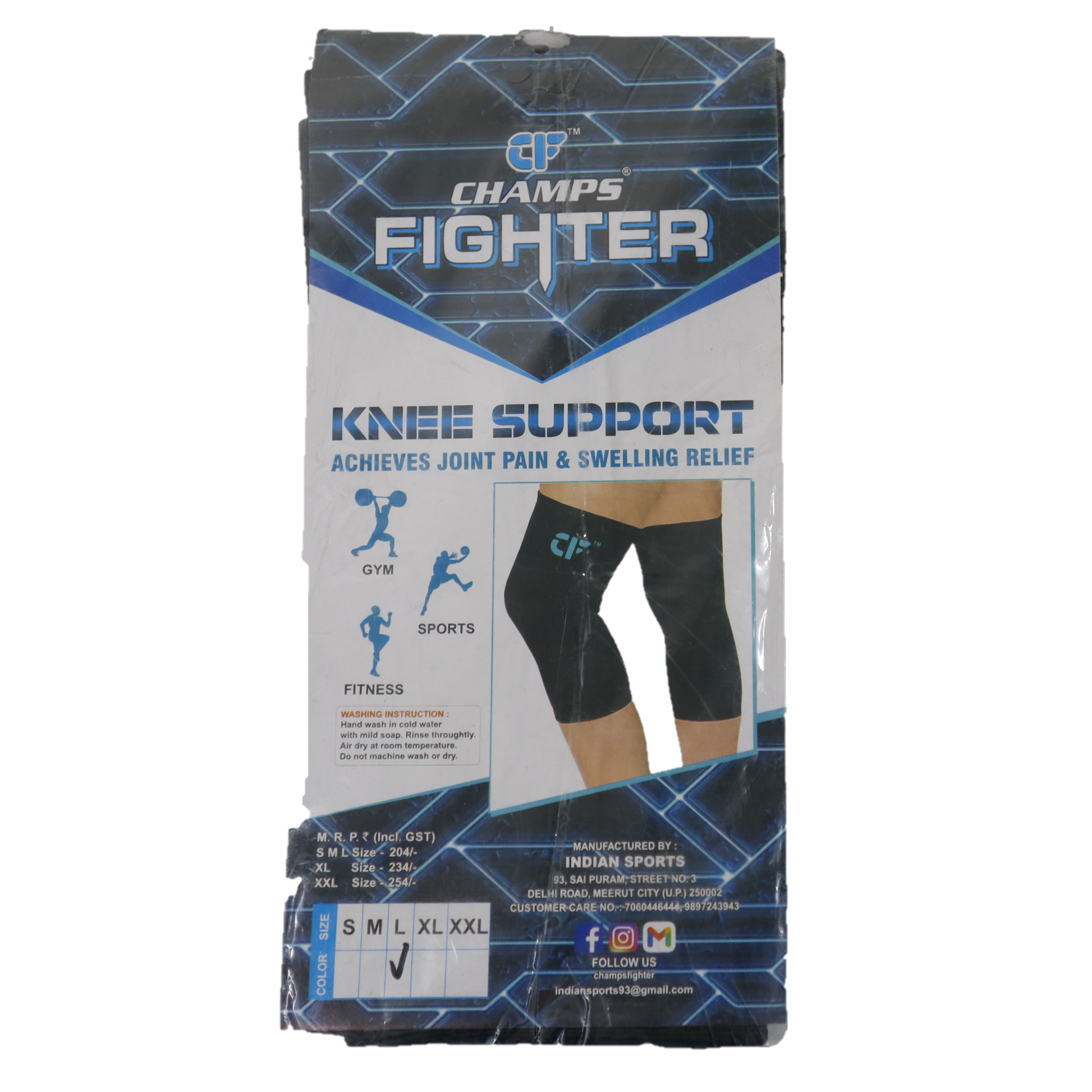 Champs FIGHTER KNEE SUPPORT Achieves joint pain &swelling Relief