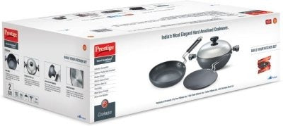 Prestige 35044 Build Your Kitchen Stainless Steel Kadhai Set Made with high quality stainless steel and a sleek black finish this set of 3 kadhais