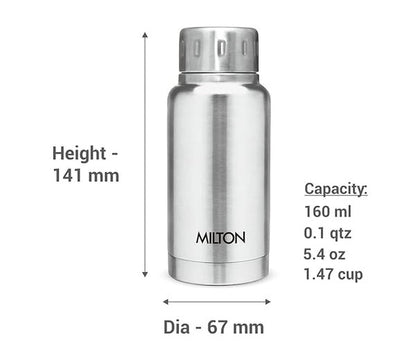 (ITN) Milton TS-171  Hot and Cold Water Bottle, 160 ml, Silver SKU220206