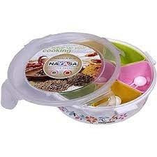 Nayasa Plastic Printed Masala Box. multicolor 