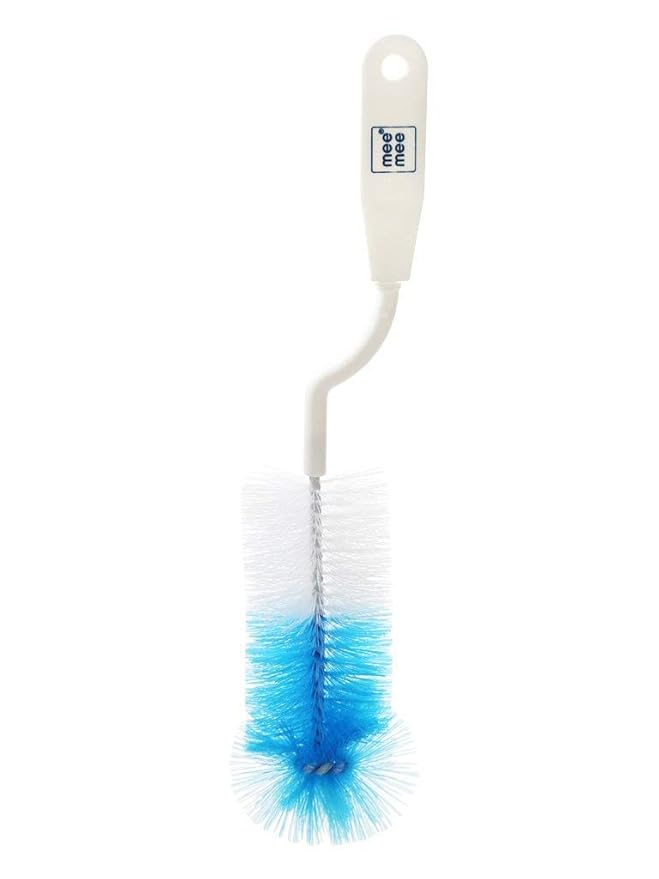 Mee Mee 250ml Feeding Bottle (Blue) And Nipple Cleaning Brush