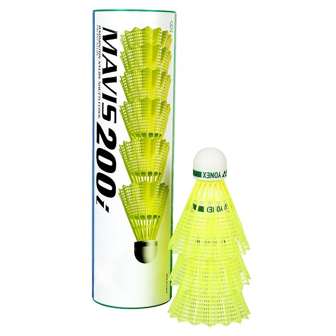 (ITN) Yonex Mavis 200i Original(Pack of 6, Yellow, Slow 75) SKU220158