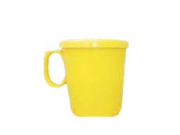  NAYASA Alloy Tea With LID Plastic, Carbon Steel Coffee Mug.  yellow 