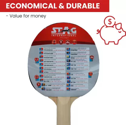 STAG 1 Star Red, Black Table Tennis Racket