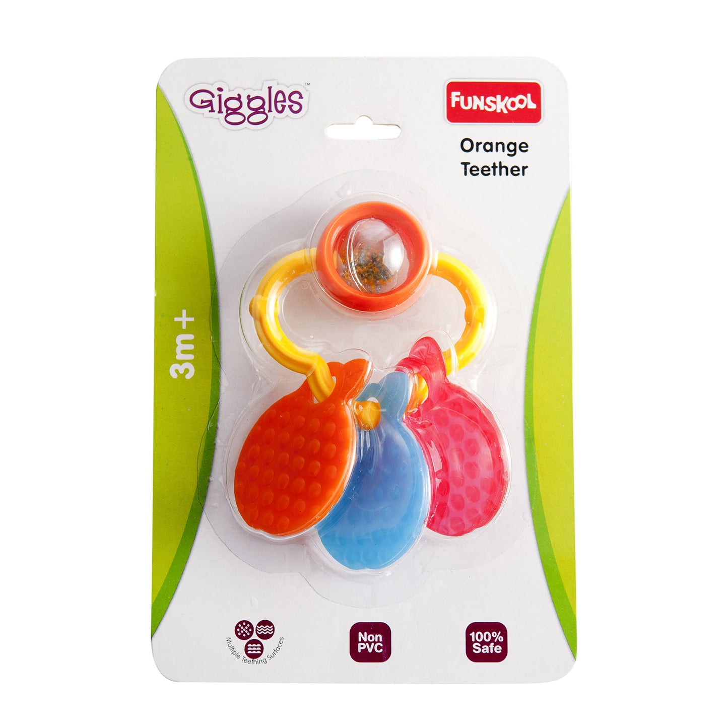 Orange Teether Rattle