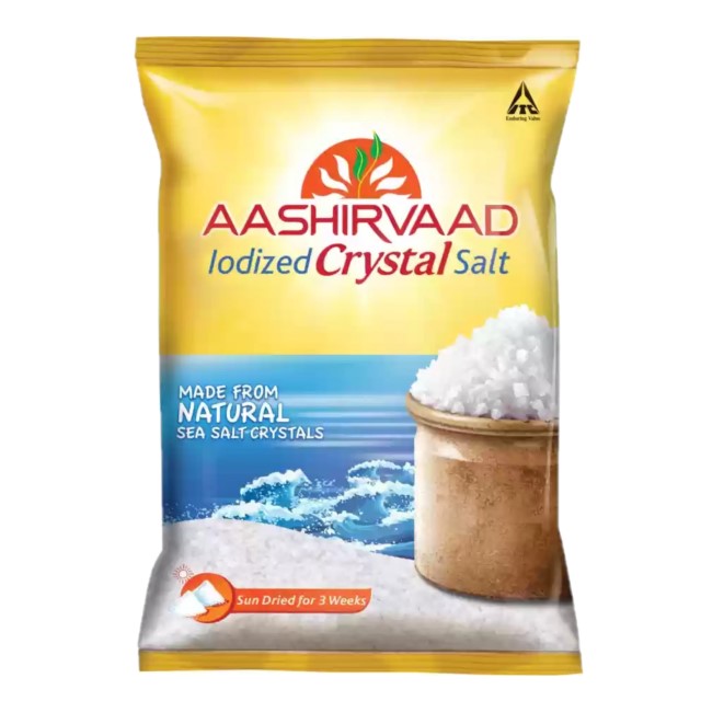 Aashirvaad Iodized Crystal Salt: 1 kg SKU3410