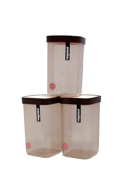  plastic jars set of 3 