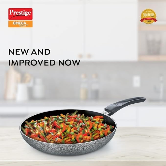  Prestige Omega Select Plus Non Stick Fry Pan The 25cm black pan is small in size