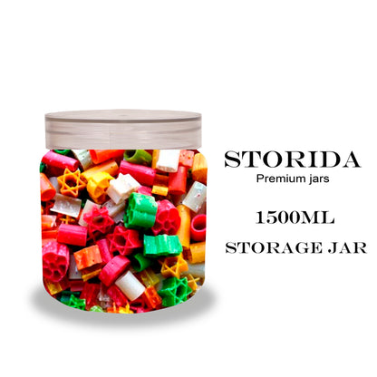 (ITN) Storida Smart Kitchen Storage Unbreakable Plastic Pet Jars 1500ml SKU210013