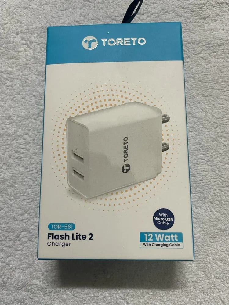 Charge your devices on-the-go with the 12W Toreto TOR-561 Flash Lite 2 Charger.