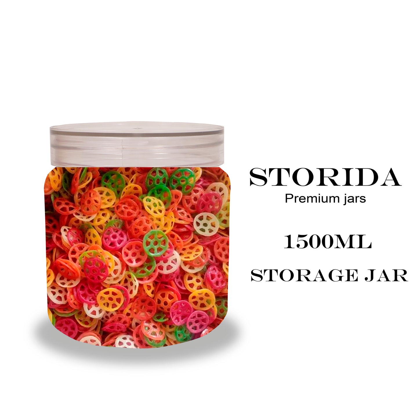 (ITN) Storida Smart Kitchen Storage Unbreakable Plastic Pet Jars 1500ml SKU210013